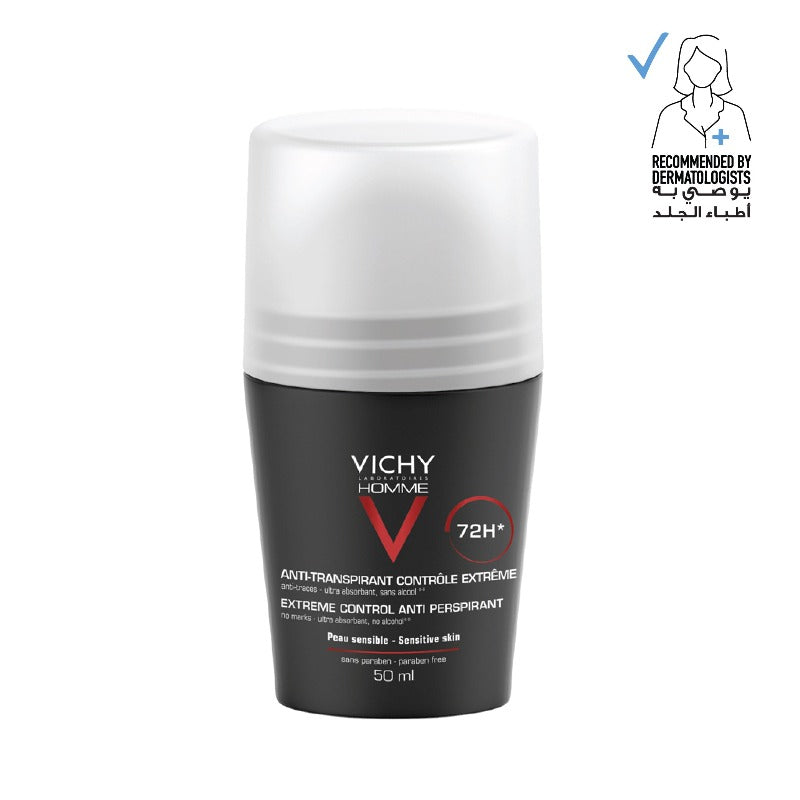 Vichy Homme 72 Hour Deodorant Anti Perspirant  Soothing Effect For Men