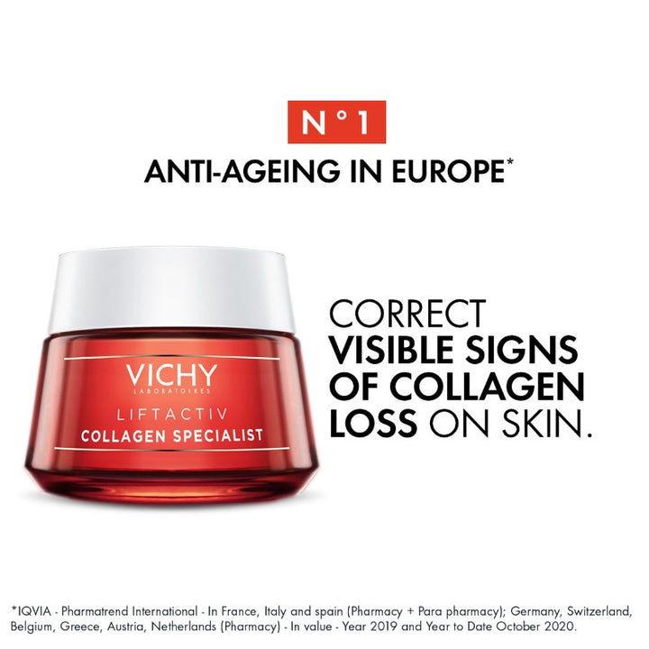 Vichy Liftactiv Collagen Specialist Day Cream Anti Aging Face Moisturizer
