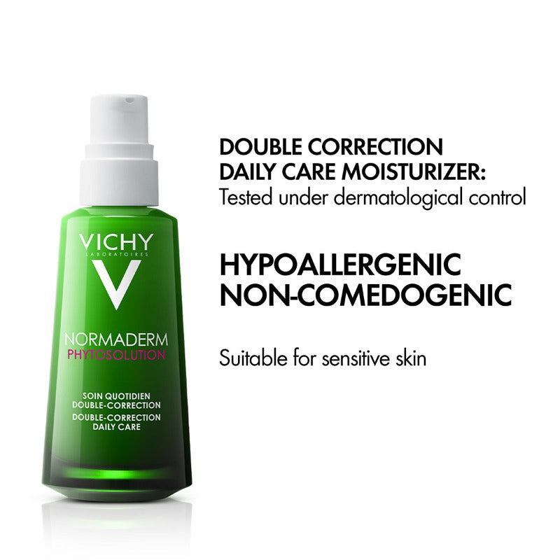 Vichy Normaderm Phytosolution Double Correction Daily Care Moisturiser For Oily & Acne Skin With Salicylic Acid
