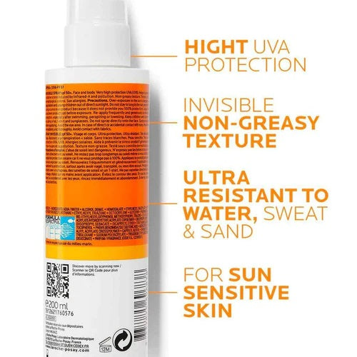 La Roche-Posay Anthelios Invisible Sunscreen Body Spray SPF50+
