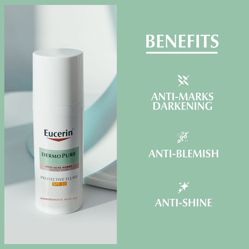 Eucerin Dermopurifyer  Protective Fluid With SPF 30, Post-Acne Marks Reduction
