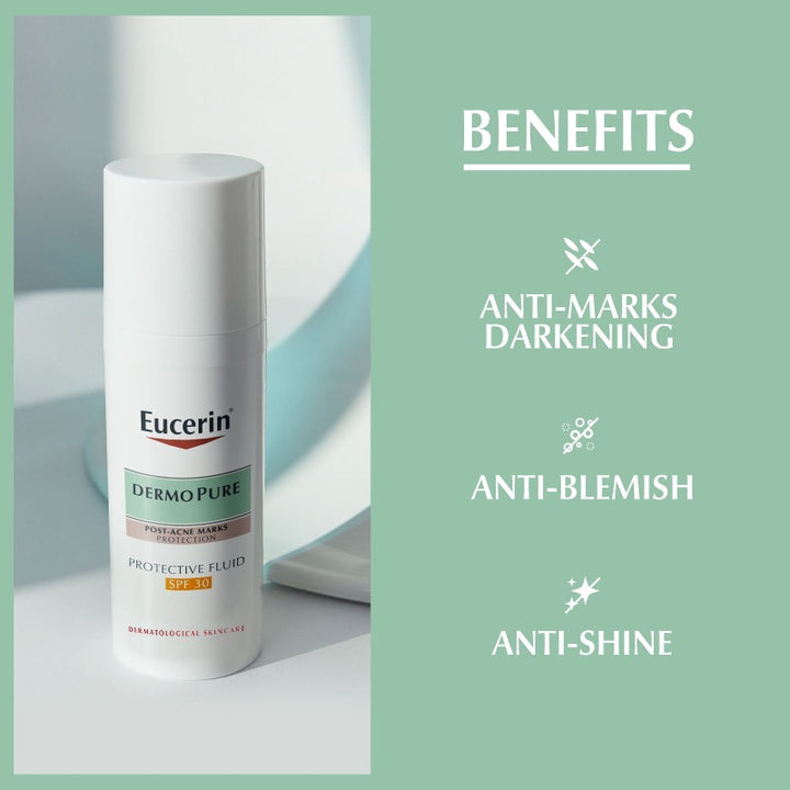 Eucerin Dermopurifyer  Protective Fluid With SPF 30, Post-Acne Marks Reduction