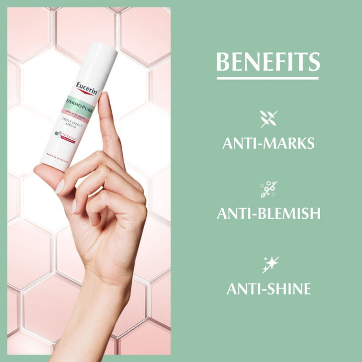 Eucerin Dermopurifyer Triple Effect Serum With Patented Thiamidol, Post-Acne Marks Reduction