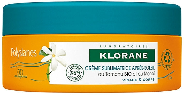 Klorane After Sun Sublimating Cream With Organic Tamanu & Monoi Body & Face
