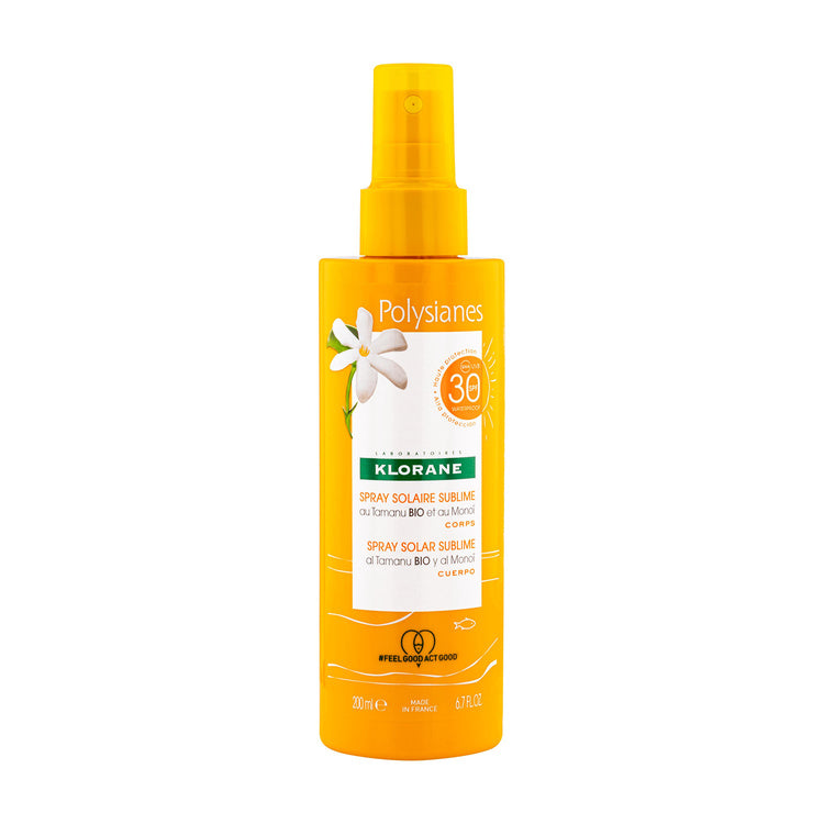 Klorane Sublimating Sun Spray SPF 30 With Organic Tamanu & Monoi Body