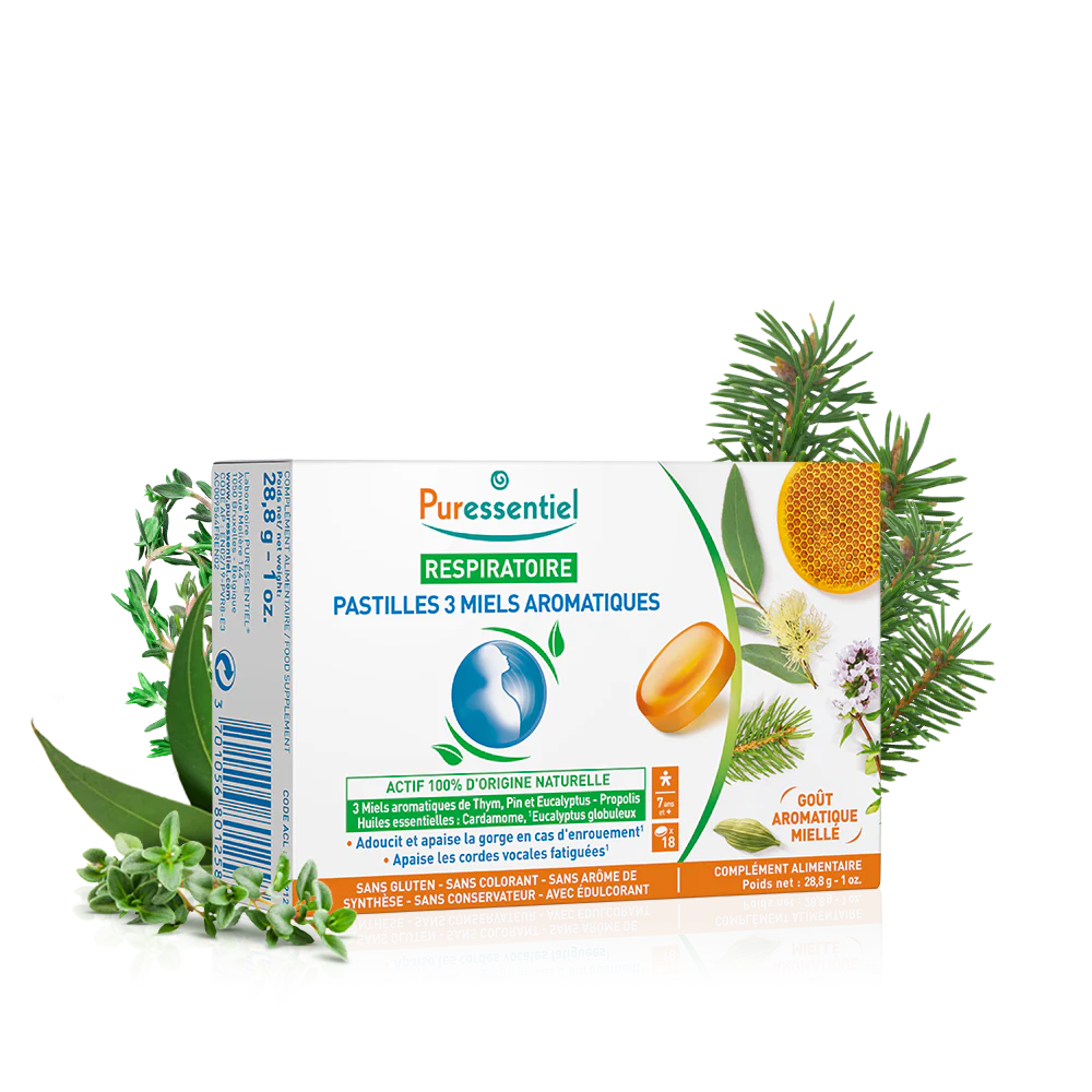 Respiratory Pastilles With 3 Aromatic Honeys