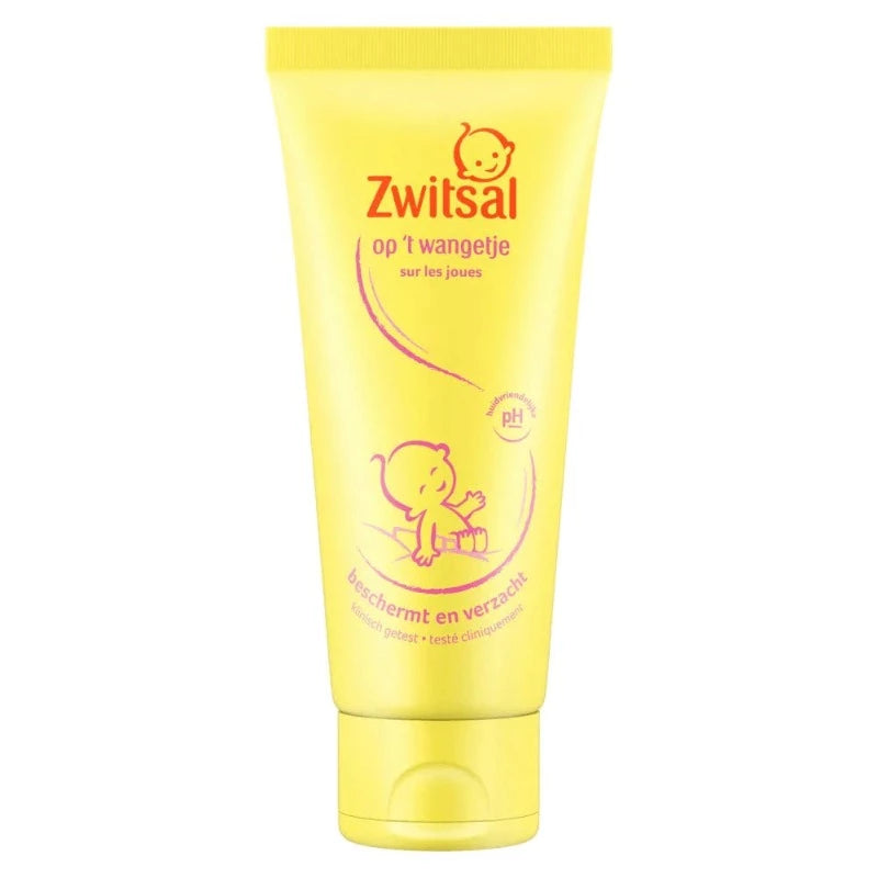Zwitsal Face Cream On The Cheek