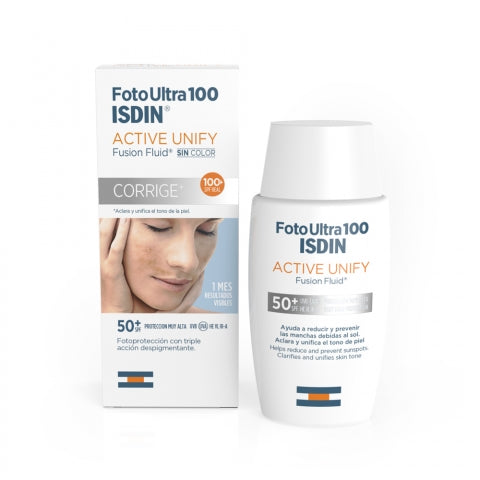 Foto Ultra Isdin 100 Active Unify Fusion Fluid Color SPF 50