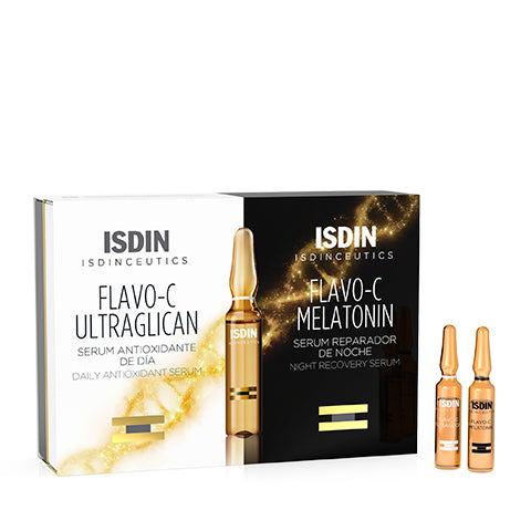 Isdinceutics Day & Night: Flavo-C Melatonin & Ultraglican 10U+10U