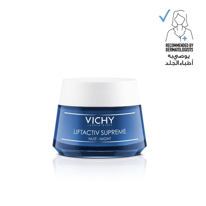 Vichy Liftactiv Supreme Anti Aging Face Moisturizer Night Cream With Vitamin C