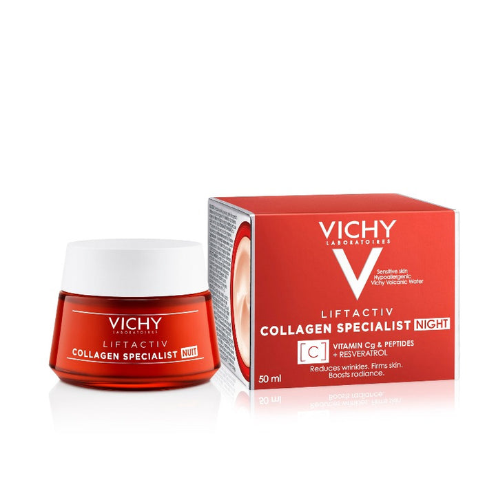 Vichy Liftactiv Collagen Specialist Night Cream Anti Aging Face Moisturizer