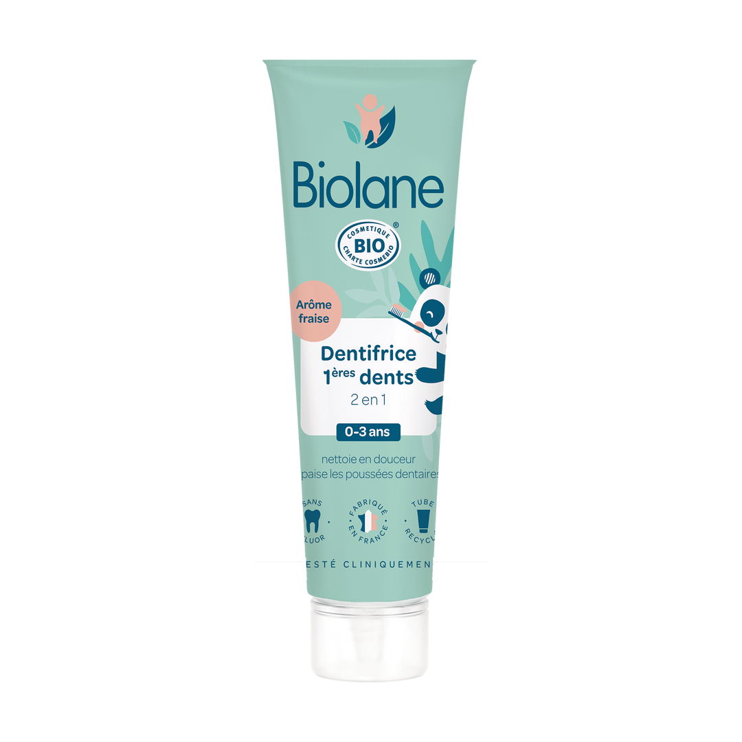 Dentifrice 1ères dents 2 en 1 certifié biologique