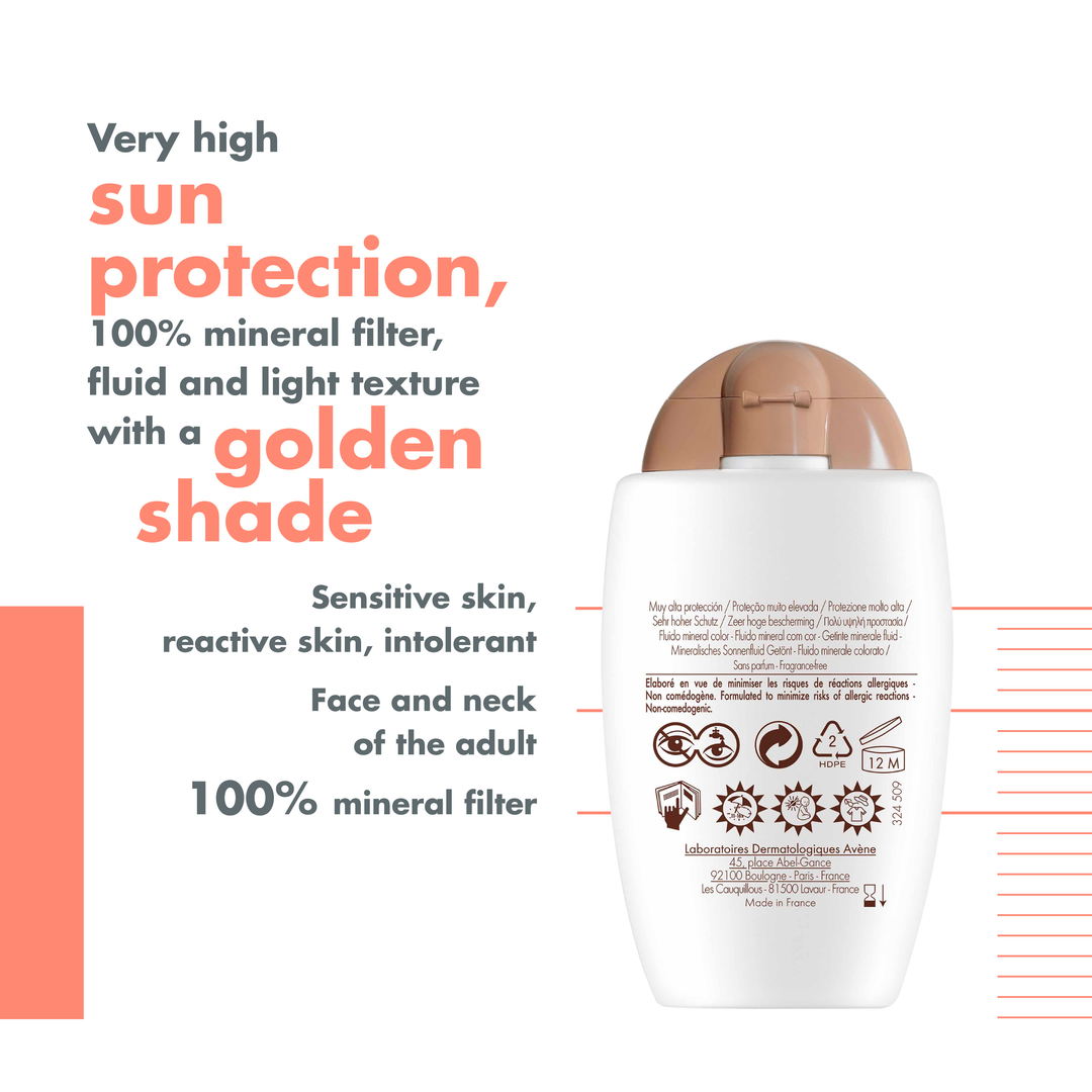 Avène Mineral Sunscreen Fluid Tinted SPF50+ – product image 2