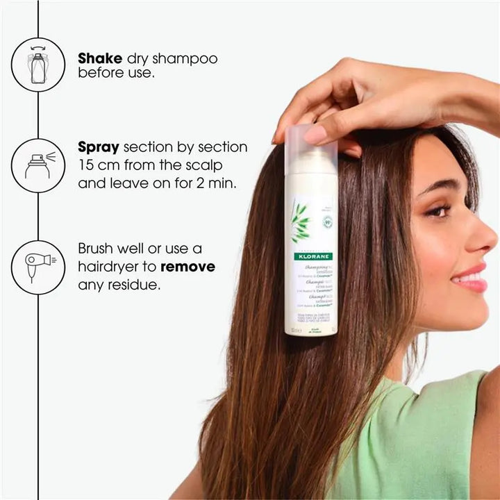 Klorane Dry Shampoo with Oat Milk and Ceramide