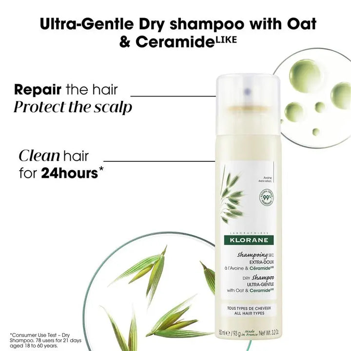 Klorane Dry Shampoo with Oat Milk and Ceramide